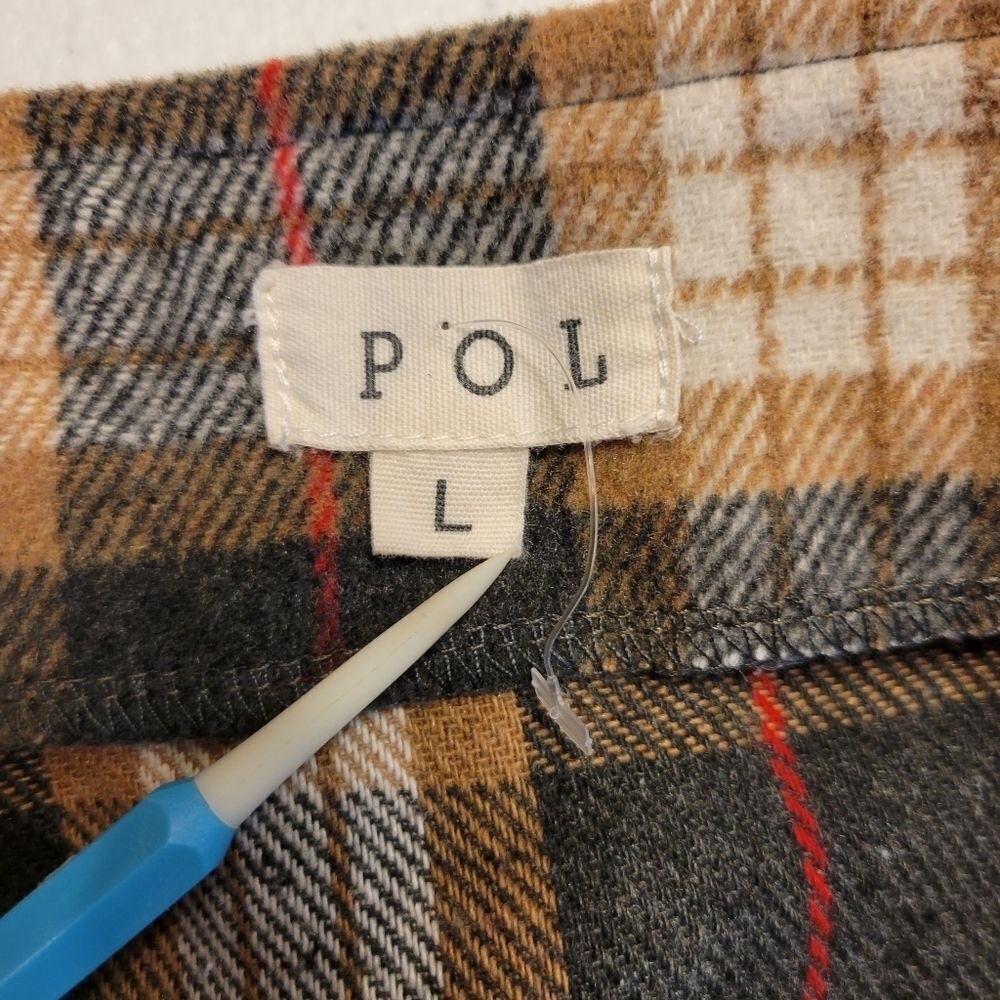 POL Plaid Mini Skirt Women's Juniors Large - Picture 4 of 9
